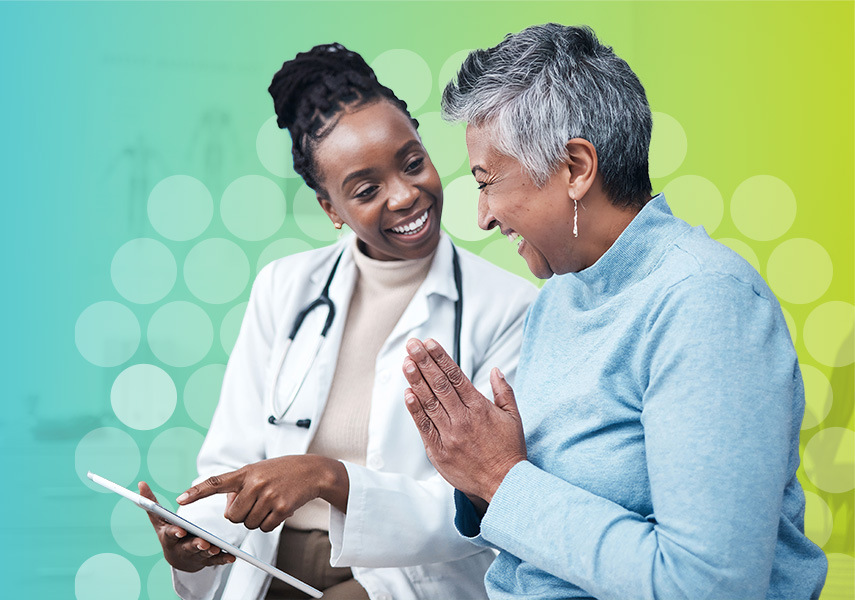 clinicians reviewing lab results